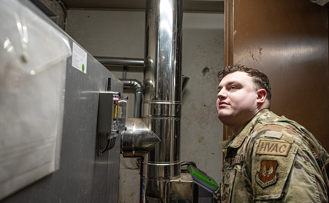 HVAC technician at work